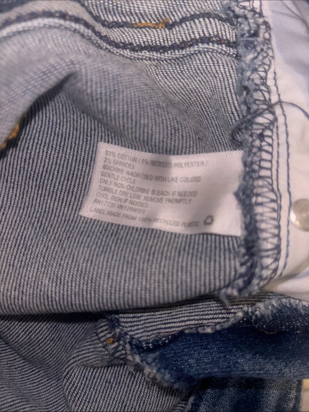 Ava & Viv Washed Blue High-Rise Button-Fly Denim Shorts Size 22W